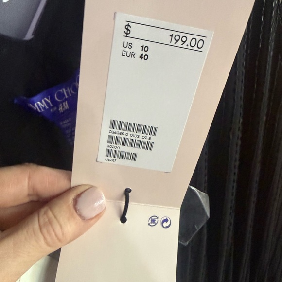 ✨ JIMMY CHOO for H&M Black Beaded Plunge Dress — NWT ✨ - Picture 6 of 8